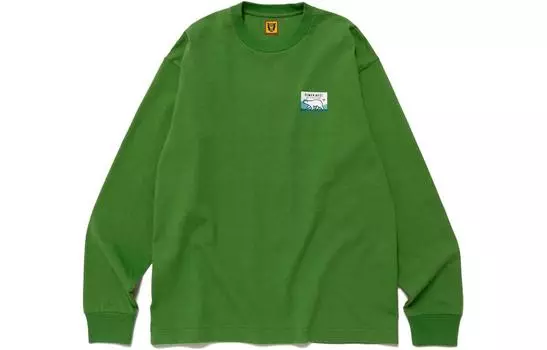 HUMAN MADE Футболка с рисунком белого медведя, длинный рукав