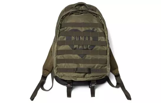 HUMAN MADE Нейлоновый рюкзак, стандартный, унисекс, оливково-зеленый