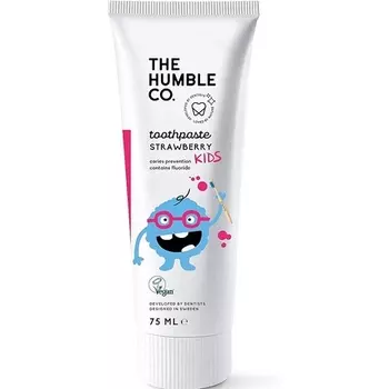 Humble Натуральная зубная паста с фтором Детская клубника 75 мл, The Humble Brush