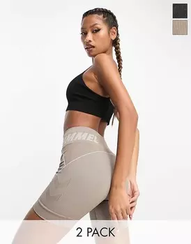 Hummel – Christel – Набор из 2 бесшовных шорт разных цветов