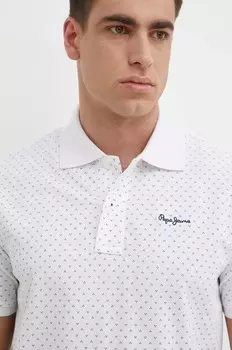 HUNTER хлопковое поло Pepe Jeans, белый