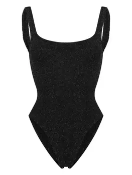 Hunza G купальник с квадратным вырезом, черный