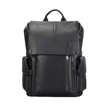 Hush Puppies Рюкзак-туба из натуральной коровьей кожи, черный, для мужчин