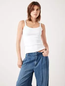 hush Shauna Жилет в рубчик с тонкими бретелями, Белый