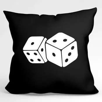 Huuraa Cushion Cube Dice Декоративный чехол для подушки без наполнителя, размер 40 x 40 см, черный с мотивом для всех поклонников Meiern. Идея подарка для друзей и семьи Hellweg Druckerei