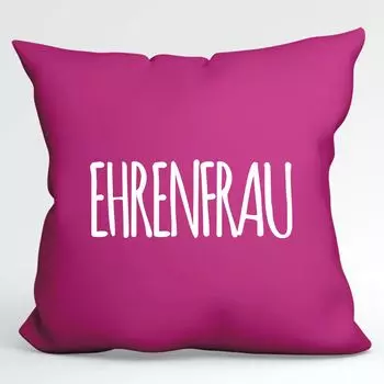 Huuraa Подушка «Женщина чести» Молодежное слово Декоративная подушка с наполнителем Размер 40 x 40 см Цвет фуксии с мотивом «Молодежное слово» Идея подарка для друзей и семьи Hellweg Druckerei