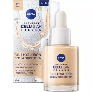 Hyaluron Cellular Filler 3In1 Тональная сыворотка Light (30 мл), Nivea