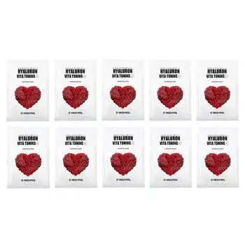 Hyaluron Vita Toning, Ампульная косметическая маска, 10 тканевых масок, 1,01 жидкая унция (30 мл) каждая Medi-Peel