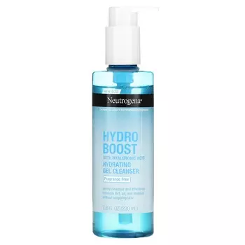 Hydro Boost с гиалуроновой кислотой, увлажняющий очищающий гель, без отдушек, 230 мл (7,8 жидк. Унции) Neutrogena