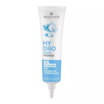Hydro Hero Primer Белый питательный длительный освежающий разглаживающий веганский безмасляный 30 мл, Essence