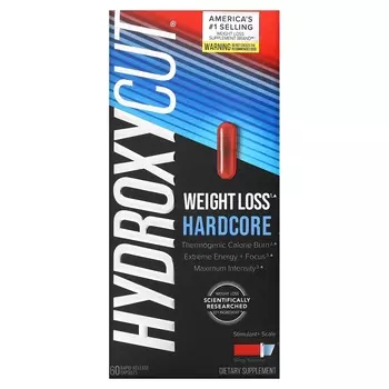 Hydroxycut Hardcore с быстрым высвобождением, 60 капсул
