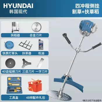 HYUNDAI Корейская современная газонокосилка бытовая маленькая ручная четырехтактная бензиновая сельскохозяйственная уборочная газонокосилка артефакт