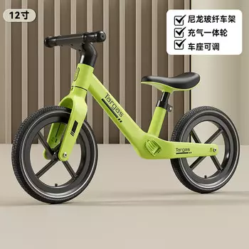 Hyunwhale 2024, новый детский беговел без педалей, велосипед-скользящий для детей 1-3-6 лет, фруктово-зеленый, 12 дюймов XUANJING