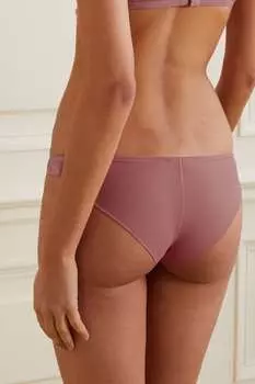 I.D. SARRIERI Трусы из тюля с вышивкой и эластичной сетки, розовый