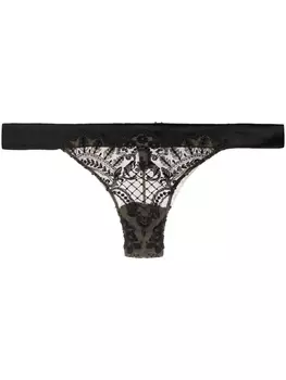 I.D. Sarrieri трусы-стринги Christmas с вышивкой, черный