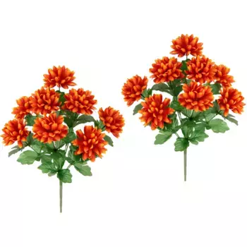 И.ГЕ.А. Букет искусственных цветов «Георгины», букет искусственных цветов I.Ge.A., темно-оранжевый