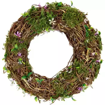 И.ГЕ.А. Декоративный венок «Венок из ивы», (1 шт.), цветочный венок, настольный венок I.Ge.A., зеленый