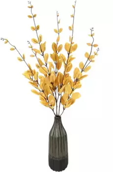 И.ГЕ.А. Искусственная ветка "Эвкалипт", искусственная декоративная ветка, листовая ветка, искусственные цветы I.GE.A. 50х100х20 см, цвет orange
