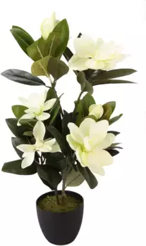 И.ГЕ.А. Искусственное дерево "Куст магнолии", в пластиковом горшке I.GE.A. 40х68 см, белый