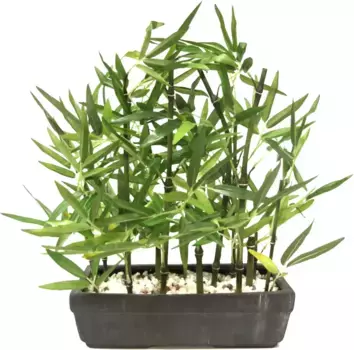 И.ГЕ.А. Искусственное растение "Бамбук" из натуральных камней I.GE.A. 39х45 см, зеленый