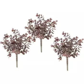 И.ГЕ.А. Искусственное растение «Эвкалипт», искусственная ветка эвкалипта, декоративная ветка, набор из 2 шт I.Ge.A., цвет dunkelrot