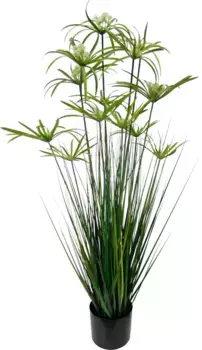 И.ГЕ.А. Искусственное растение "Кипрская трава в горшке" I.GE.A. 28х90 см, зеленый