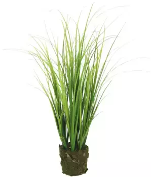 И.ГЕ.А. Искусственное растение "Пучок травы в земном горшке", травяной куст, искусственный цветок, декоративная трава I.GE.A. 15х45х15 см, зеленый