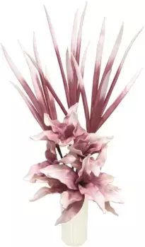 И.ГЕ.А. Искусственный цветок "Мягкая цветочная композиция", керамическая ваза I.GE.A. 50х90 см, розовый