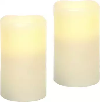 И.ГЕ.А. Светодиодная свеча "Светодиодные свечи мерцают теплым белым I.GE.A. 13 см, цвет creme