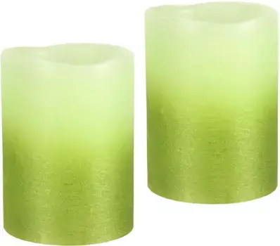 И.ГЕ.А. Светодиодная свеча "Светодиодные свечи мерцают теплым белым I.GE.A. 10 см, зеленый