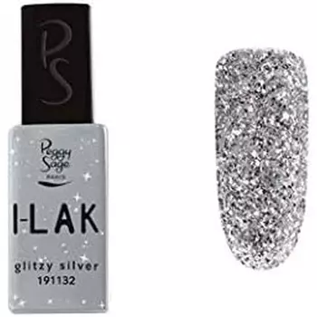 I-Lak Soak Off Гель-лак Glitzy Silver 11 мл, Peggy Sage