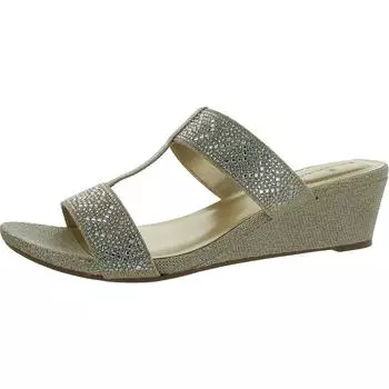 I Luv It 2 женские сандалии с Т-образным ремешком на танкетке Bandolino, золотой