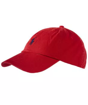 И мужская бейсболка классическая спортивная кепка Polo Ralph Lauren, красный