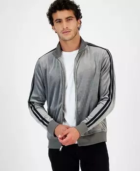 И.н.к. мужская велюровая спортивная куртка стандартного кроя international concepts с тесьмой и молнией во всю длину, созданная для macy's INC International Concepts, мульти