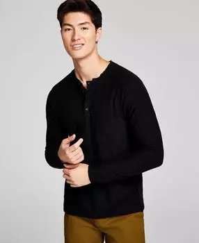 И вот эта мужская трикотажная однотонная рубашка henley с длинными рукавами And Now This