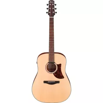 Ibanez AAD100E Advanced Acoustic Solid Top Dreadnought гитара с открытыми порами, атласный натуральный