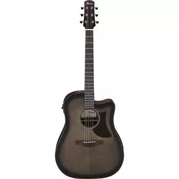 Ibanez AAD50CE Advanced Acoustic Guitar, Purpleheart, Transparent Charcoal Burst AAD50CETCB