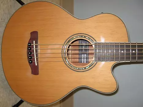 Ibanez AEB105ENT Spruce / Sapele 5-струнная акустическая электрическая бас-гитара2021 - Натуральный AEB105ENT Spruce / Sapele 5-String Acoustic Bass