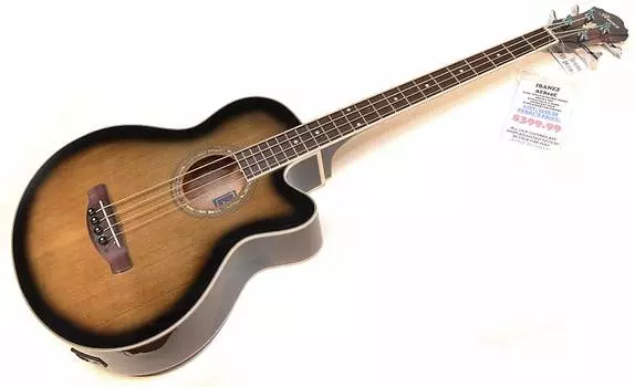 Ibanez AEB10E Акустическая-электрическая бас-гитара Dark Violin Sunburst - Pro Setup