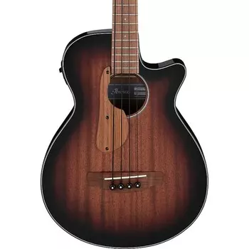 Ibanez AEGB24EMHS Акустическая электрическая бас-гитара - красное дерево Sunburst High Gloss