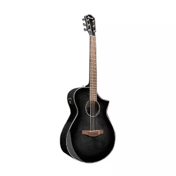 Ibanez AEWC400 6-струнная электроакустическая гитара (правша, прозрачные черные солнечные лучи) Ibanez AEWC400 6-String Acoustic-Electric Guitar (Transparent Black Sunburst)