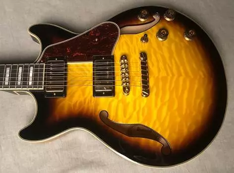 Ibanez AM93QM Artcore Expressionist 2022 Antique Yellow Sunburst
