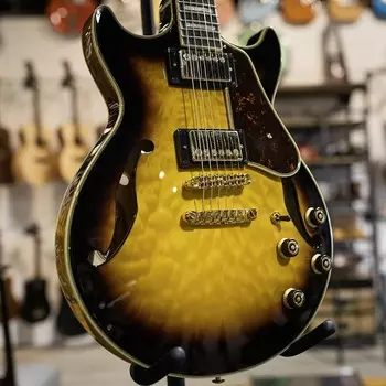 Ibanez AM93QMAYS Artcore Expressionist Полуакустическая электрическая гитара, Античные желтые солнечные лучи