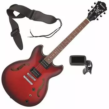 Ibanez AS53 Artcore Semi-Hollow Guitar - Sunburst Red Flat BONUS PAK Artcore AS53 Sunburst Red Flat