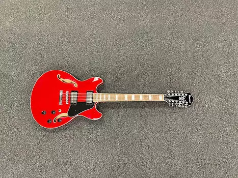 Ibanez AS7312-TCR Artcore 12-струнная полуакустическая электрогитара 2022 прозрачная вишня AS7312-TCR Artcore 12-String Semi-Hollow