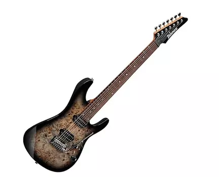 Ibanez AZ Premium 7 String Electric Guitar Charcoal Black Burst