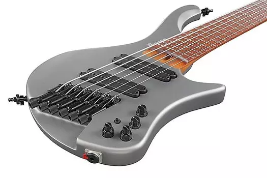 Ibanez Bass Workshop EHB1006MS Эргономичный безголовый 6-струнный мультимасштабный бас с сумкой - серый металлик, матовый EHB1006MSMGM 6str Multi-Scale Electric Bass Guitar - Metallic...