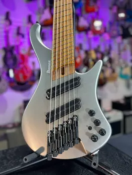 Ibanez Bass Workshop EHB1006MS *PLEK’D &amp; SETUP* 6-струнная бас-гитара — серый матовый металлик
