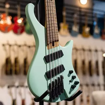 Ibanez EHB1005MSSFM EHB Эргономичная 5-струнная бас-гитара без головы с сумкой, матовая морская пена зеленого цвета