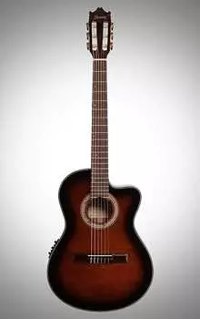 Ibanez GA35TCEDVS Акустическая/электрическая гитара с нейлоновыми струнами - Dark Violin Burst